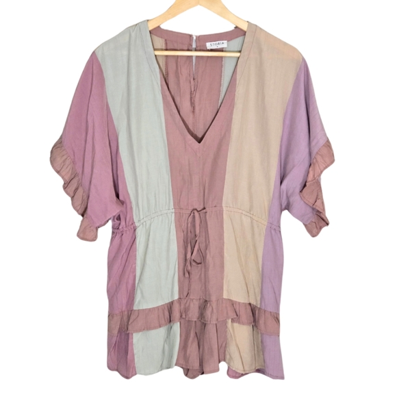 Striped Ruffle Romper - Picture 4 of 9